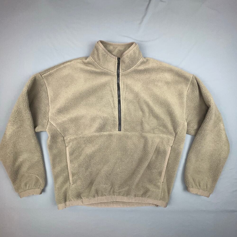 Abercrombie & Fitch | Soft Fleece Pullover | Oversized Fit | Taupe | Size S